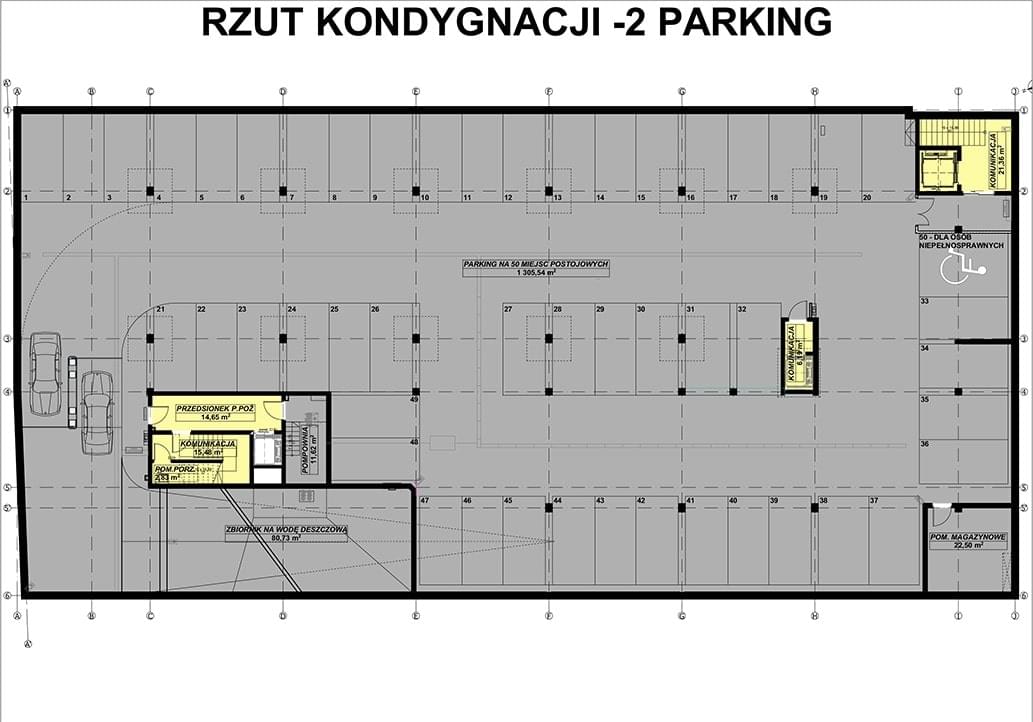 Rzuty poszczególnych kondygnacji budynku Telegraf City