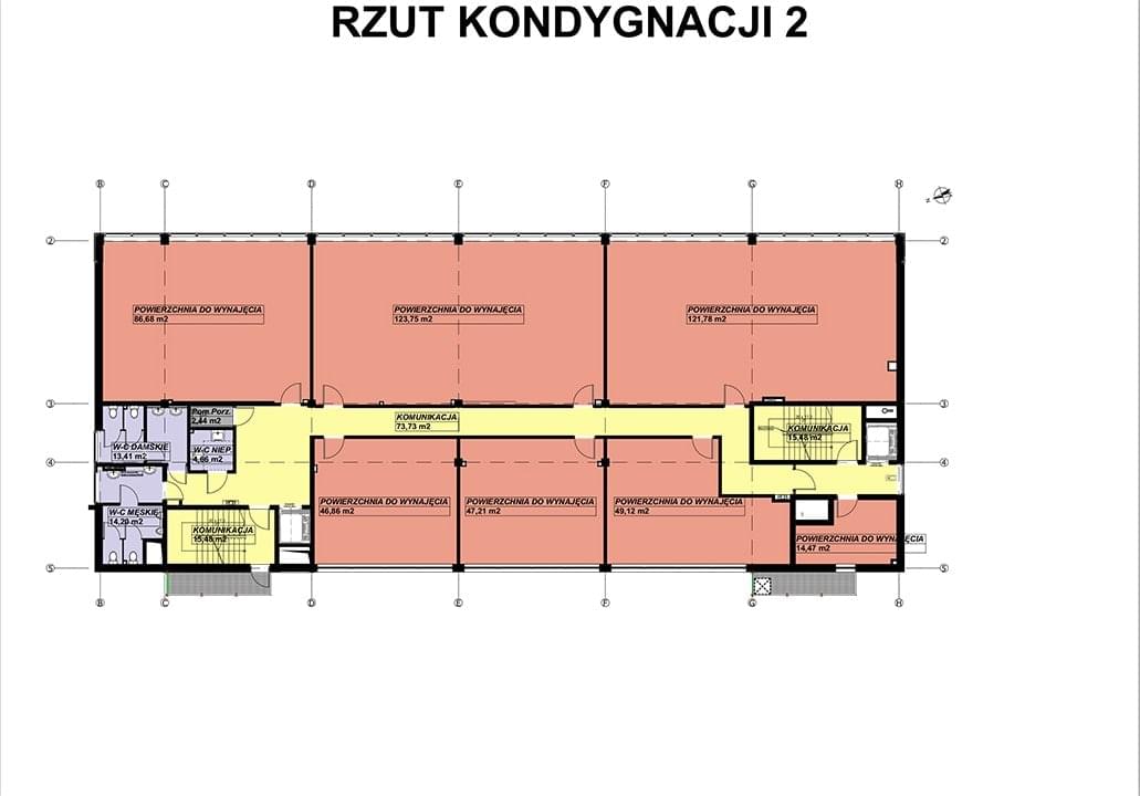 Rzuty poszczególnych kondygnacji budynku Telegraf City